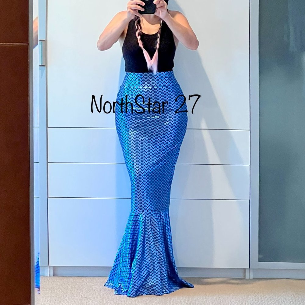 Women Regular/Plus size Mermaid High Waisted Maxi Skirt